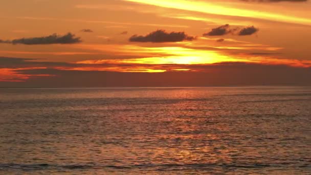 Splendido Tramonto Alba Sul Mare Tropicale Ore Oro Splendido Sole — Video Stock