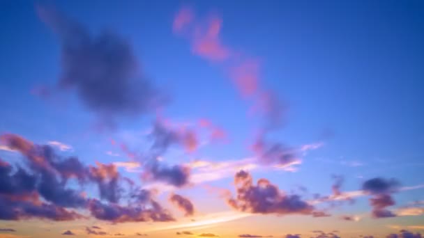 Time Lapse Majestic Sunset Sunrise Landscape Amazing Light Nature Cloudscape — Vídeos de Stock