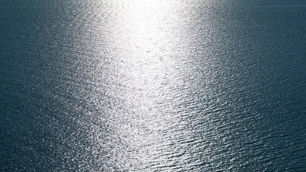 Vue Aérienne Texture Mer Bleue Surface Avec Petites Vagues Dans — Photo