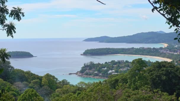 Mirador Phuket Playa Kata Playa Karon Playa Kata Noi Viaje — Vídeos de Stock