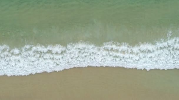 Vue Aérienne Vue Aérienne Belle Plage Tropicale Avec Vague Blanche — Video