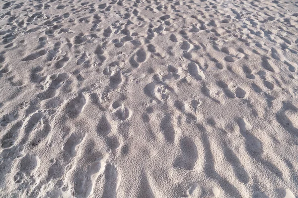 Detalhe Textura Areia Branca Praia Sol Mar Para Relaxar Férias — Fotografia de Stock