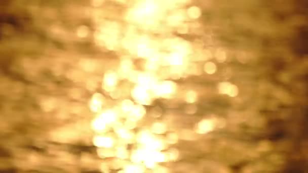 Αφηρημένη Φύση Ηλιοβασίλεμα Ανατολή Θάλασσα Ωκεανό Θολούρα Και Bokeh Φως — Αρχείο Βίντεο