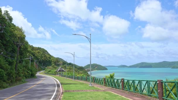 Strada Asfaltata Intorno All Isola Phuket Nella Stagione Estiva Bellissimo — Video Stock