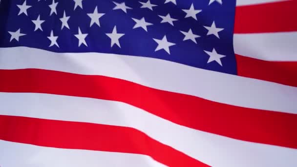 Bandeira Americana Vídeo Câmera Lenta Bandeira Americana Vídeo Movimento Lento — Vídeo de Stock