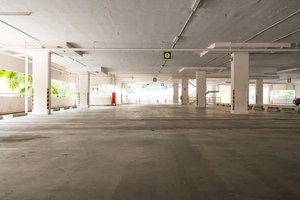 Parking garage department store interior Empty parking lot or garage interior Business building office