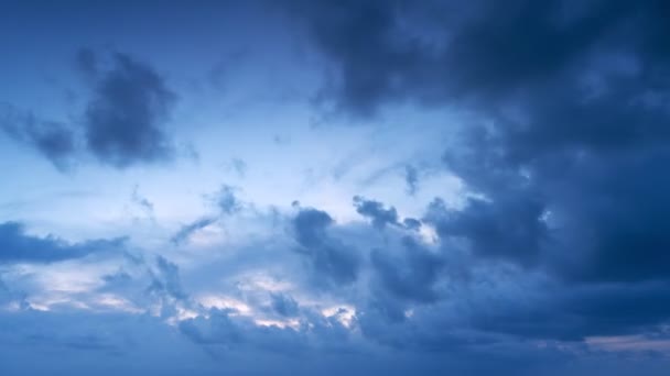 Filmación Rollo Timelapse Cielo Nubes Negras Tiempo Lluvioso Nubes Atronadoras — Vídeos de Stock