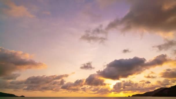 Time Lapse Majestic Sunset Sunrise Landscape Amazing Light Nature Cloudscape — Vídeos de Stock