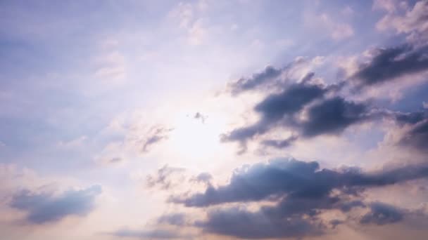 Zaman Hızlandırması Majestic Sunset Gündoğumu Muhteşem Doğa Işığı Bulutları Gökyüzü — Stok video