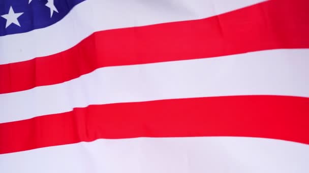 Bandeira Americana Vídeo Câmera Lenta Bandeira Americana Vídeo Movimento Lento — Vídeo de Stock