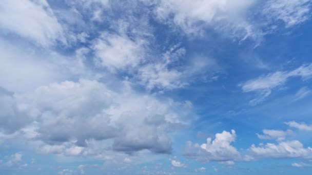 Bygning Bevægelser Clouds Fluffy Skyer Himmel Tid Bortfalder Roll Footage – Stock-video