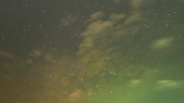 Amazing Starry Night Mountains Time Lapse Milky Way Estrelas Galáxias — Vídeo de Stock