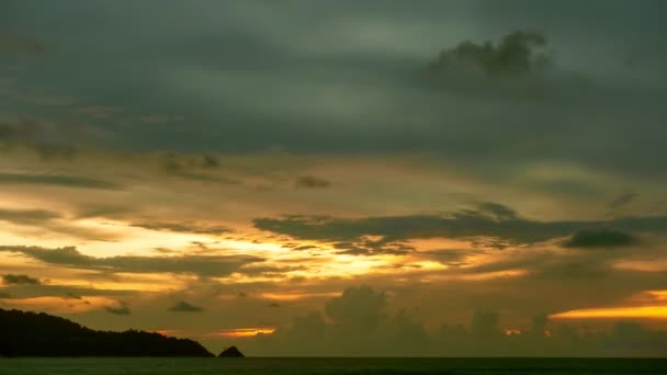 Film Roll Timelapse Himmel Och Svarta Moln Regnigt Väder Åskmoln — Stockvideo