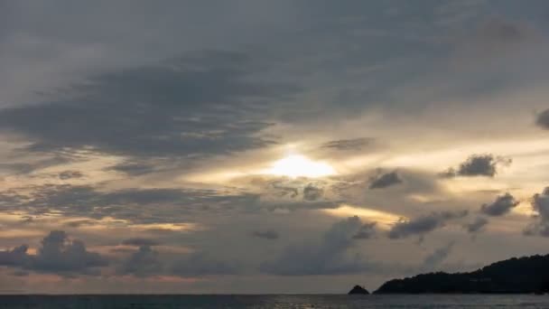 Time Lapse Majestic Sunset Sunrise Landscape Amazing Light Nature Cloudscape — Vídeo de stock