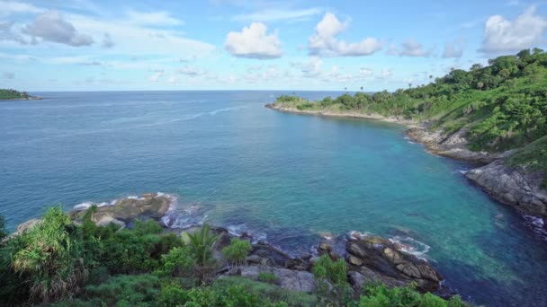 Laem Phrom Thep Point Vue Été Journée Ensoleillée Phuket Thaïlande — Video