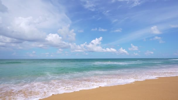 Phuket Strand Zomer Zee Zonnige Dag Mooi Tropische Kust Schilderachtige — Stockvideo