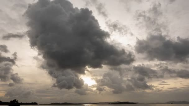 Удивительный Природный Облачный Ландшафт Time Lapse Грозовые Облака Закате Восходе — стоковое видео