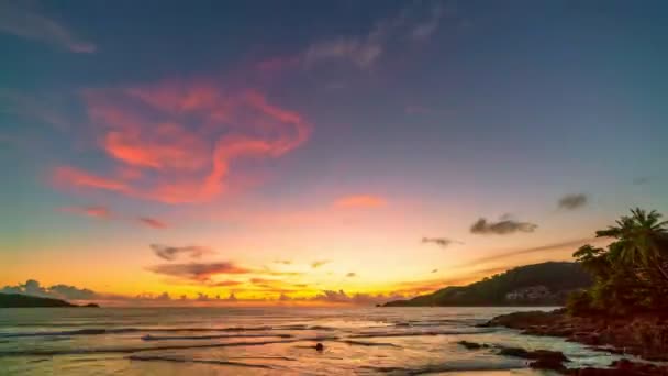 Verbazingwekkend Landschap Licht Van Natuur Majestueuze Wolken Zonsondergang Zonsopgang Hemel — Stockvideo