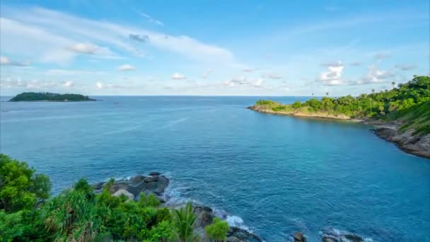 Timelapse Laem Promthep Cape Phuket Famous Punkt Widokowy Malowniczy Obszar — Wideo stockowe