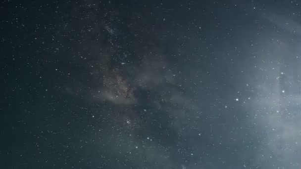 Galaktyka Drogi Mlecznej Księżyc Timelapse Nocne Niebo — Wideo stockowe