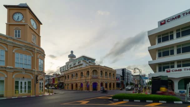 Kota Phuket Thailand Bangunan Indah Yang Menakjubkan Phuket Old Town — Stok Video