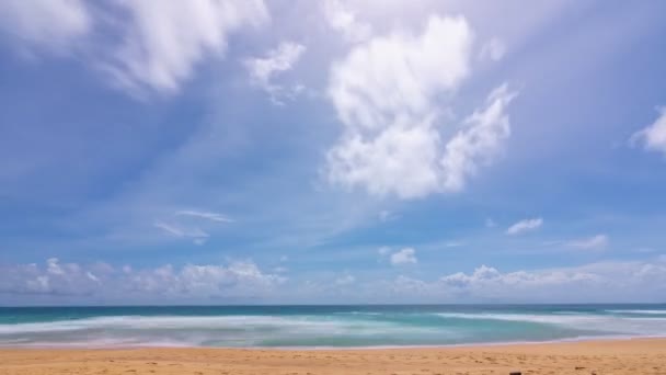 Motion White Clouds Time Lapse Beautiful Blue Sky White Clouds — Stockvideo