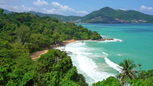 Krajobraz Phuket View Point Leam Sing Beach Położony Prowincji Phuket — Wideo stockowe