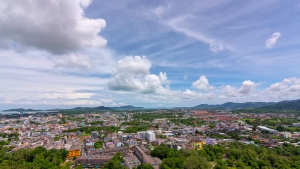 Timelapse Van Khao Rinkelde Heuvel Uitzicht Punt Zien Phuket Stad — Stockvideo