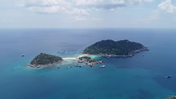 Hermoso Mar Tropical Orilla Del Mar Isla Koh Tao Temporada — Vídeo de stock