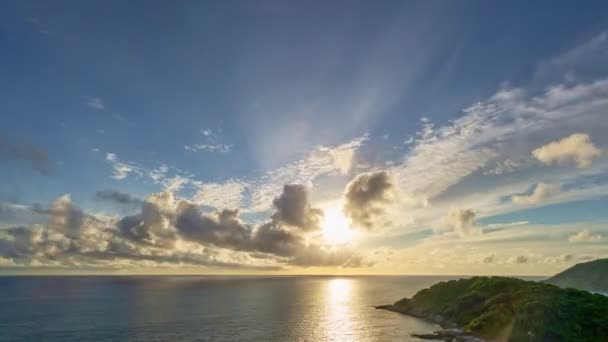 Time Lapse Impresionante Color Majestuoso Paisaje Atardecer Amanecer Increíble Luz — Vídeo de stock