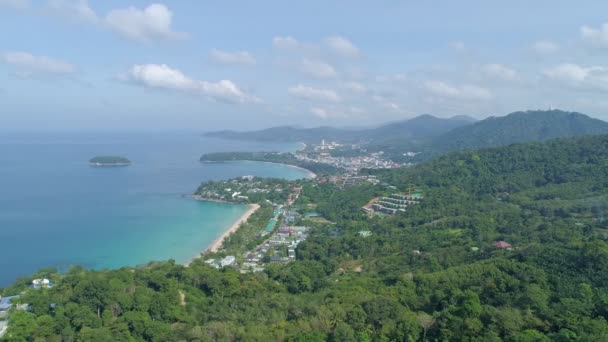 Vista Aérea Drone Disparo Hermoso Paisaje Bahías Punto Vista Kata — Vídeos de Stock