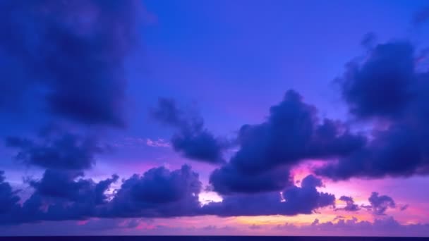 Paisaje Tiempo Lapso Majestuosas Nubes Cielo Puesta Sol Salida Del — Vídeo de stock