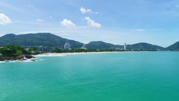 Vue Aérienne Drone Shot Beautiful Sea Patong Beach Phuket Island — Video