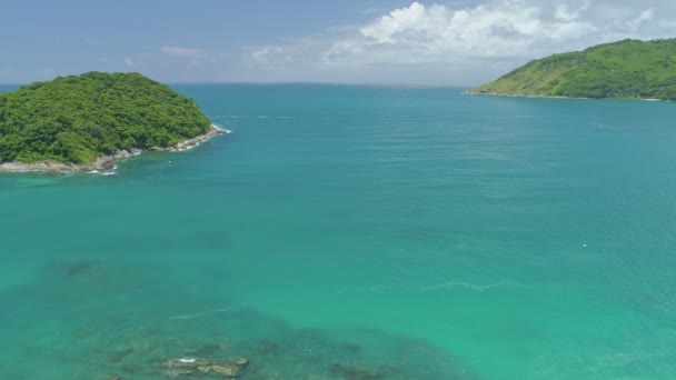 Vista Aérea Amazing Sea Beach Beautiful Phuket Island Viagens Tour — Vídeo de Stock