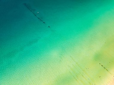 Hava üst görünümü deniz dalgaları yüzey doğa arkaplanı