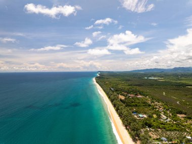 Hava manzaralı deniz manzaralı arka plan