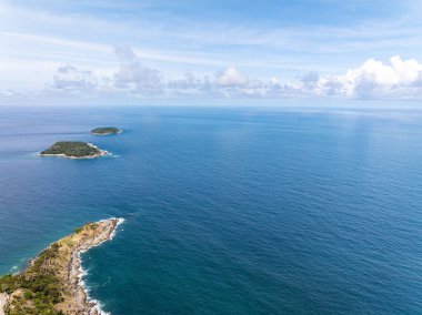 Deniz yüzeyi hava manzarası su yüzey dokusu, turkuaz deniz arka planı Güzel manzara deniz manzarası arka plan