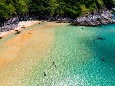 Aerial view of a blue sea surface water texture background and sun reflections Aerial flying drone view Waves water surface texture on sunny tropical ocean