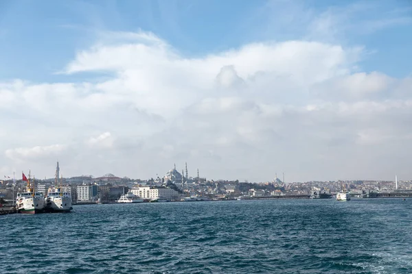 Vue Sur Mosquée Bleue Sainte Sophie Depuis Une Mer — Photo