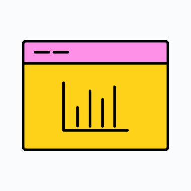 Web Tarayıcı Analiz Aracı Düz simge tasarımı