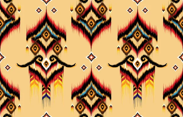 Ikat Seamless Pattern Background Traditional Pattern — Stock Vector