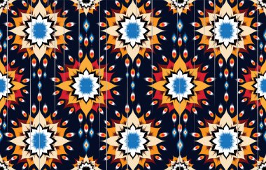 Etnik soyut arka plan. Kabilesel, folklorik nakış, yerli kumaşı. Aztek geometrik sanat süsü baskısı. Halı, duvar kağıdı, giysi, ambalaj, tekstil, doku, dekoratif için tasarım