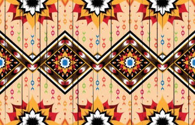 Etnik soyut arka plan. Kabilesel, folklorik nakış, yerli kumaşı. Aztek geometrik sanat süsü baskısı. Halı, duvar kağıdı, giysi, ambalaj, tekstil, doku, dekoratif için tasarım