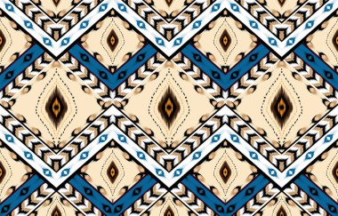 Kumaş tekstili için Hintli kusursuz desen tasarımı. Küf koruyucusu soyutlamaları. Aztek, boho, geometrik, kumaş, etnik, ikat, yerli, kabile, halı, mandala, Afrika, Amerikan sembolü vektörü.