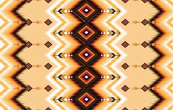 Ikat Geometrisches Folklore Ornament Ethnische Stammesvektortextur Nahtloses Streifenmuster Aztekischen Stil — Stockvektor