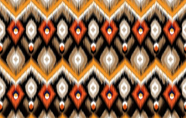 Formación Étnica Abstracta Sin Costuras Tribal Bordado Popular Tejido Ikat — Vector de stock