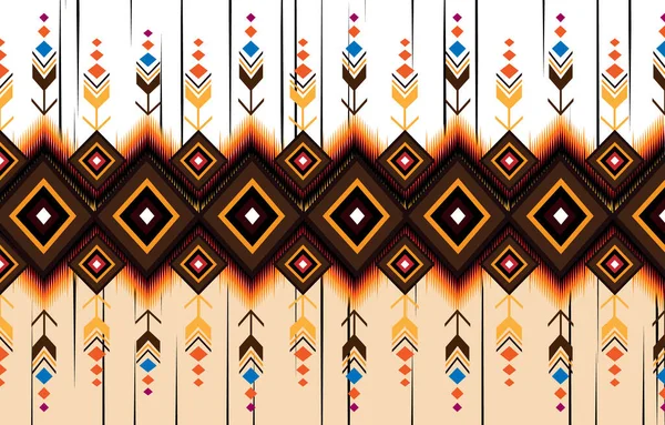 Ikat Indisches Nahtloses Muster Design Für Textilien Molde Azteken Boho — Stockvektor