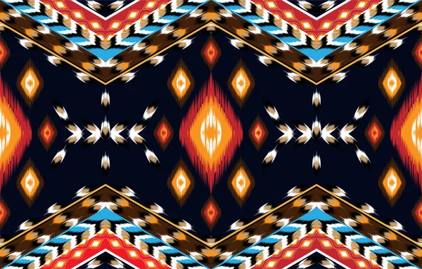 Індіанець Ікат Малює Безшовні Візерунки Текстилю Тканини Реферати Покровителем Молде — стоковий вектор