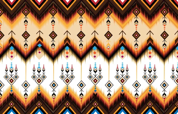 Ikat Indio Diseño Patrón Sin Costura Para Textiles Tela Molde — Vector de stock