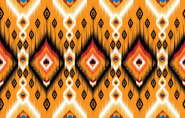 Ikat Fond Motif Sans Couture Modèle Traditionnel — Image vectorielle